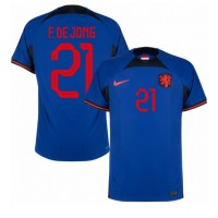 Nederland Frenkie de Jong #21 Fotballklær Bortedrakt VM 2022 Kortermet